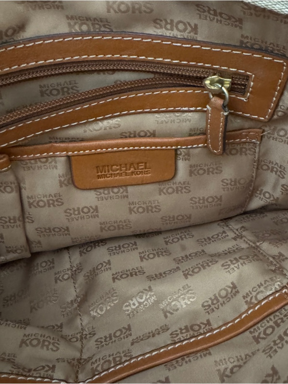 Michael Kors Signature Monogram Shoulder Bag Tote - Picture 6 of 7